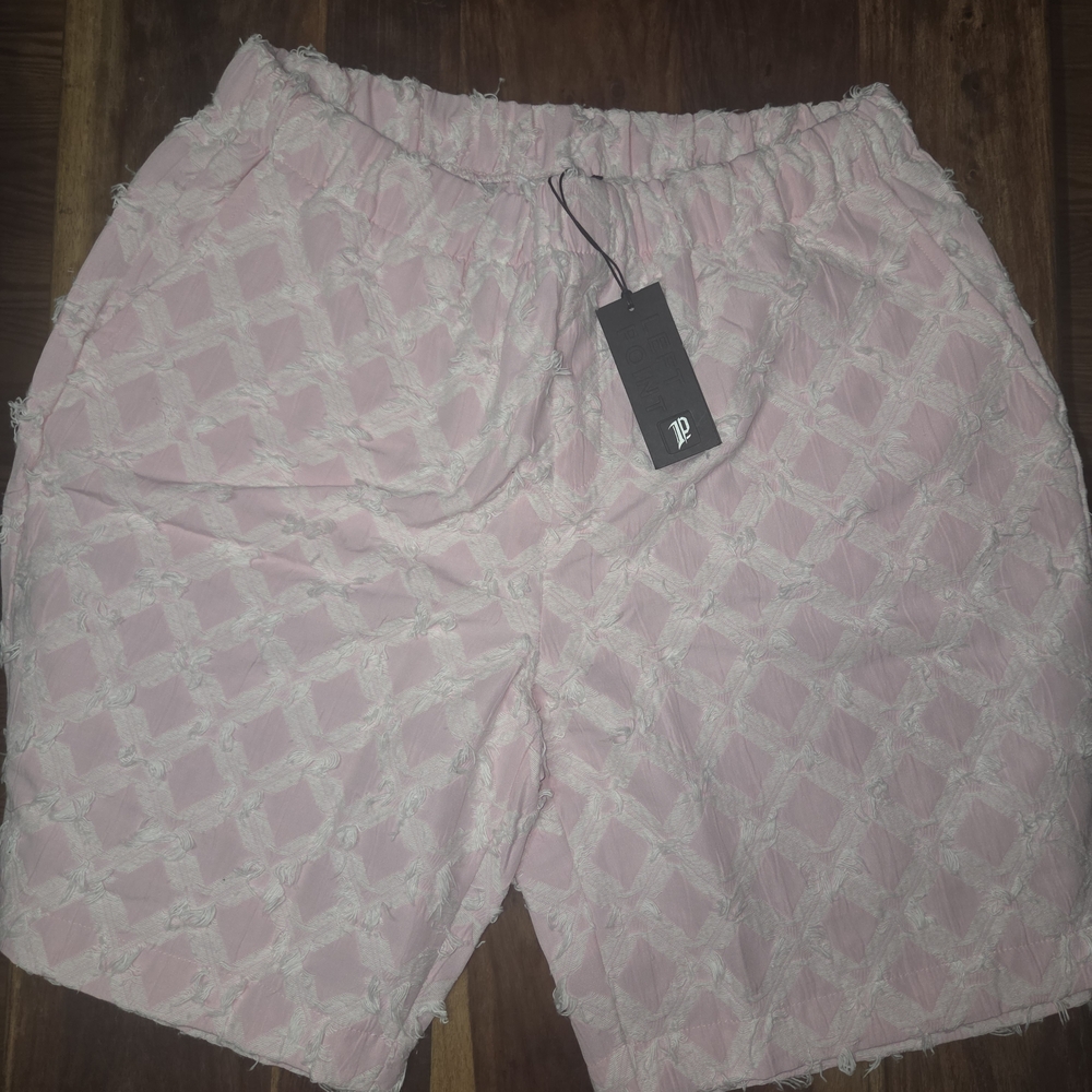 Left Point Men's Pink Patterned Sweatshorts